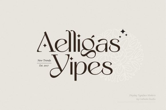 Aelligas Yipes: Elegant Display Font