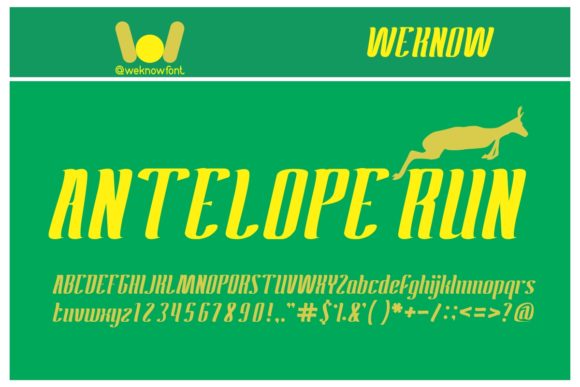 Antelope Run: A Bold Display Font for Creative Projects
