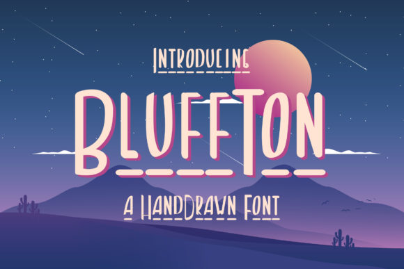 Bluffton: A Trendy Display Font for Creative Projects
