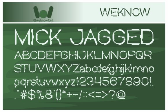 Mick Jagged Font for Business