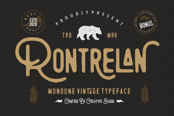 Rontrelan Font: Vintage Style for Craft Projects